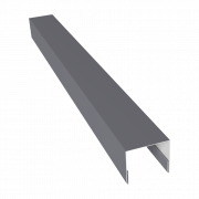Планка П-образная заборная 24 0,45 PE с пленкой RAL 7004 сигнальный серый (2м)