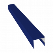 Планка П-образная заборная 24 0,45 PE с пленкой RAL 5002 ультрамариново-синий (2м)