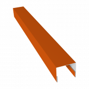 Планка П-образная заборная 24 0,45 PE с пленкой RAL 2004 оранжевый (3м)