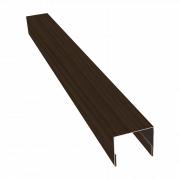 Планка П-образная заборная 24 0,45 Print Elite Coffee Wood TwinColor (3м)