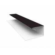 Планка П-образная завершающая сложная (КД) 0,45 Drap TX RAL 9005 черный (2м)