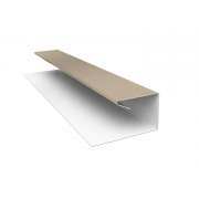 Планка П-образная завершающая сложная (КД) 0,45 PE с пленкой RAL 1015 светлая слоновая кость (2м)