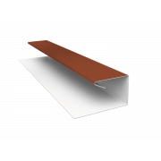 Планка П-образная завершающая сложная (КД) 0,5 Satin Matt RAL 8004 терракота (3м)