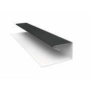 Планка П-образная завершающая сложная (КД) 0,5 Satin с пленкой RAL 7016 антрацитово-серый (2м)