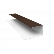 Планка П-образная завершающая сложная (КД) 0,5 Satin Matt RAL 8017 шоколад (3м)