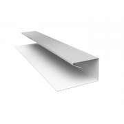 Планка П-образная завершающая сложная (КД) 0,5 Satin с пленкой RAL 9003 сигнальный белый (3м)