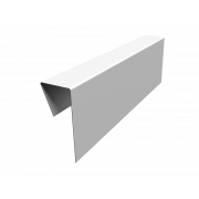 Планка приемная оконная фибросайдинга 0,5 Satin с пленкой RAL 9003 сигнальный белый (2м)