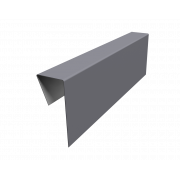 Планка приемная оконная фибросайдинга 0,5 Satin с пленкой RAL 7004 сигнальный серый (3м)