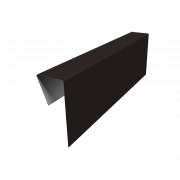 Планка приемная оконная фибросайдинга 0,5 Satin с пленкой RAL 9005 черный (3м)