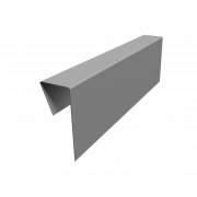 Планка приемная оконная фибросайдинга 0,5 Satin с пленкой RAL 9006бело-алюминиевый (3м)