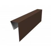 Планка приемная оконная фибросайдинга 0,5 Satin с пленкой RAL 8017 шоколад (3м)