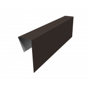 Планка приемная оконная фибросайдинга 0,5 Satin с пленкой RR 32 темно-коричневый (2м)