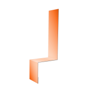 Планка примыкание боковое фальц 0,45 PE с пленкой RAL 2004 оранжевый (2м)