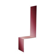 Планка примыкание боковое фальц 0,5 Satin Matt RAL 3005 красное вино (2м)
