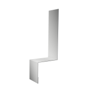 Планка примыкание боковое фальц 0,5 Satin с пленкой RAL 9006бело-алюминиевый (3м)