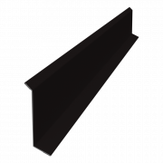 Планка примыкания в штробу 60 0,45 Drap TX RAL 9005 черный (2м)
