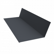 Планка примыкания 150х250 0,5 Satin с пленкой RAL 7024 мокрый асфальт (3м)