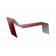 Планка примыкания для мягкой кровли 0,5 Satin с пленкой RAL 3011 коричнево-красный (2м)