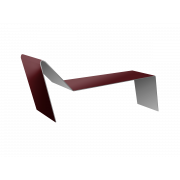 Планка примыкания для мягкой кровли 0,5 Satin с пленкой RAL 3005 красное вино (3м)