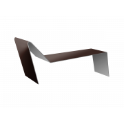 Планка примыкания для мягкой кровли 0,5 Satin с пленкой RAL 8017 шоколад (3м)