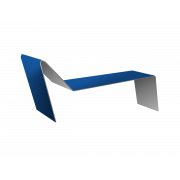 Планка примыкания для мягкой кровли 0,5 Satin с пленкой RAL 5005 сигнальный синий (2м)