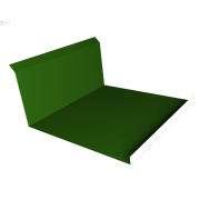 Планка примыкания нижняя 20х122х260х15 0,45 PE с пленкой RAL 6002 лиственно-зеленый (2м)