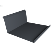 Планка примыкания нижняя 20х122х260х15 0,5 Satin Matt RAL 7024 мокрый асфальт (2м)