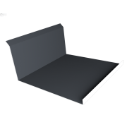 Планка примыкания нижняя 20х122х260х15 0,5 Satin Matt RAL 7024 мокрый асфальт (3м)