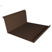 Планка примыкания нижняя 20х122х260х15 0,5 Satin Matt RAL 8017 шоколад (3м)