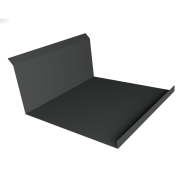 Планка примыкания нижняя 20х122х260х15 0,5 Satin Matt RAL 7016 антрацитово-серый (3м)