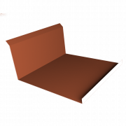 Планка примыкания нижняя 20х122х260х15 0,5 Satin с пленкой RAL 8004 терракота (3м)