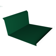 Планка примыкания нижняя 20х122х260х15 0,5 Satin с пленкой RAL 6005 зеленый мох (3м)