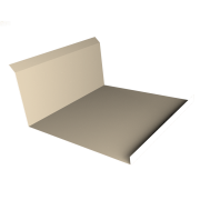 Планка примыкания нижняя 20х122х260х15 0,5 Satin с пленкой RAL 1015 светлая слоновая кость (3м)