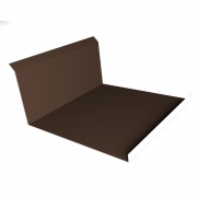 Планка примыкания нижняя 20х122х260х15 0,5 Satin с пленкой RAL 8017 шоколад (3м)