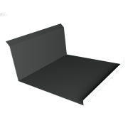 Планка примыкания нижняя 20х122х260х15 0,5 Satin с пленкой RAL 7016 антрацитово-серый (2м)