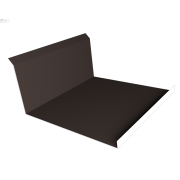 Планка примыкания нижняя 20х122х260х15 0,5 Satin с пленкой RR 32 темно-коричневый (3м)