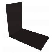 Планка снегозадержания усиливающая 0,5 Satin Matt RAL 9005 черный (3м)