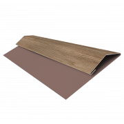 Планка стартово-финишная (Блок-хаус, Экобрус) Grand Line 0,45 Print Elite White Wood TwinColor (2м)