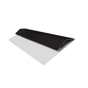 Планка стартово-финишная (Блок-хаус, Экобрус) Grand Line 0,45 Drap RAL 9005 черный (2м)