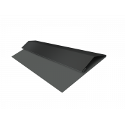 Планка стартово-финишная (Блок-хаус, Экобрус) Grand Line 0,5 Velur X RAL 7016 антрацитово-серый (2м)