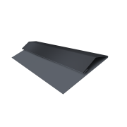 Планка стартово-финишная (Блок-хаус, Экобрус) Grand Line 0,5 Atlas X с пленкой RAL 7024 мокрый асфальт (2м)