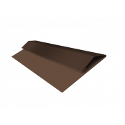 Планка стартово-финишная (Блок-хаус, Экобрус) Grand Line 0,5 Velur X RAL 8017 шоколад (2м)