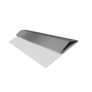 Планка стартово-финишная (Блок-хаус, Экобрус) Grand Line 0,5 Satin с пленкой RAL 9006бело-алюминиевый (3м)