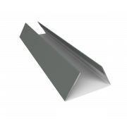 Планка стыковочная составная нижняя 0,45 PE с пленкой RAL 7005 мышино-серый (2м)
