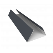 Планка стыковочная составная нижняя 0,45 Drap RAL 7024 мокрый асфальт (3м)