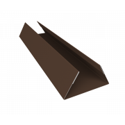 Планка стыковочная составная нижняя 0,45 Drap TwinColor RAL 8017 шоколад (2м)