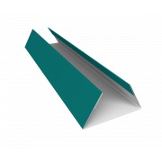 Планка стыковочная составная нижняя 0,45 PE с пленкой RAL 5021 водная синь (3м)