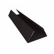 Планка стыковочная составная нижняя 0,5 Velur X RAL 9005 черный (3м)