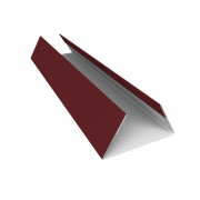 Планка стыковочная составная нижняя 0,5 Satin с пленкой RAL 3005 красное вино (2м)