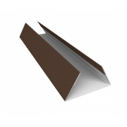 Планка стыковочная составная нижняя 0,5 Satin с пленкой RAL 8017 шоколад (2м)